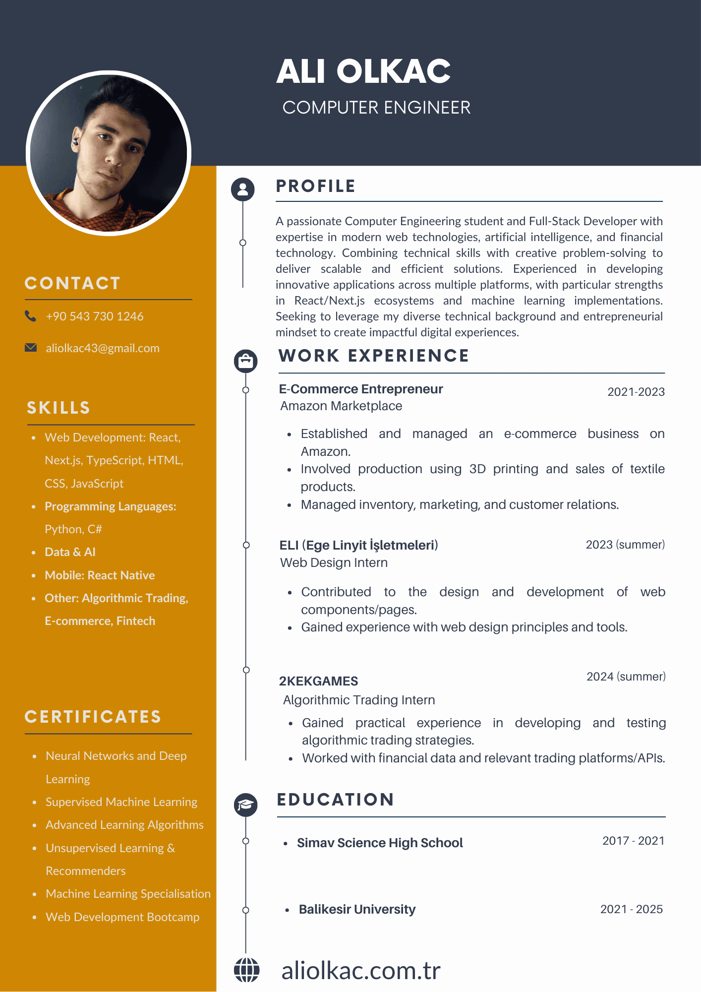 CV Page 1